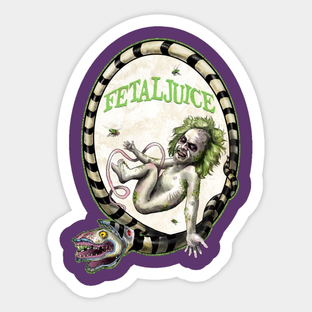 Fetaljuice Sticker by natearts